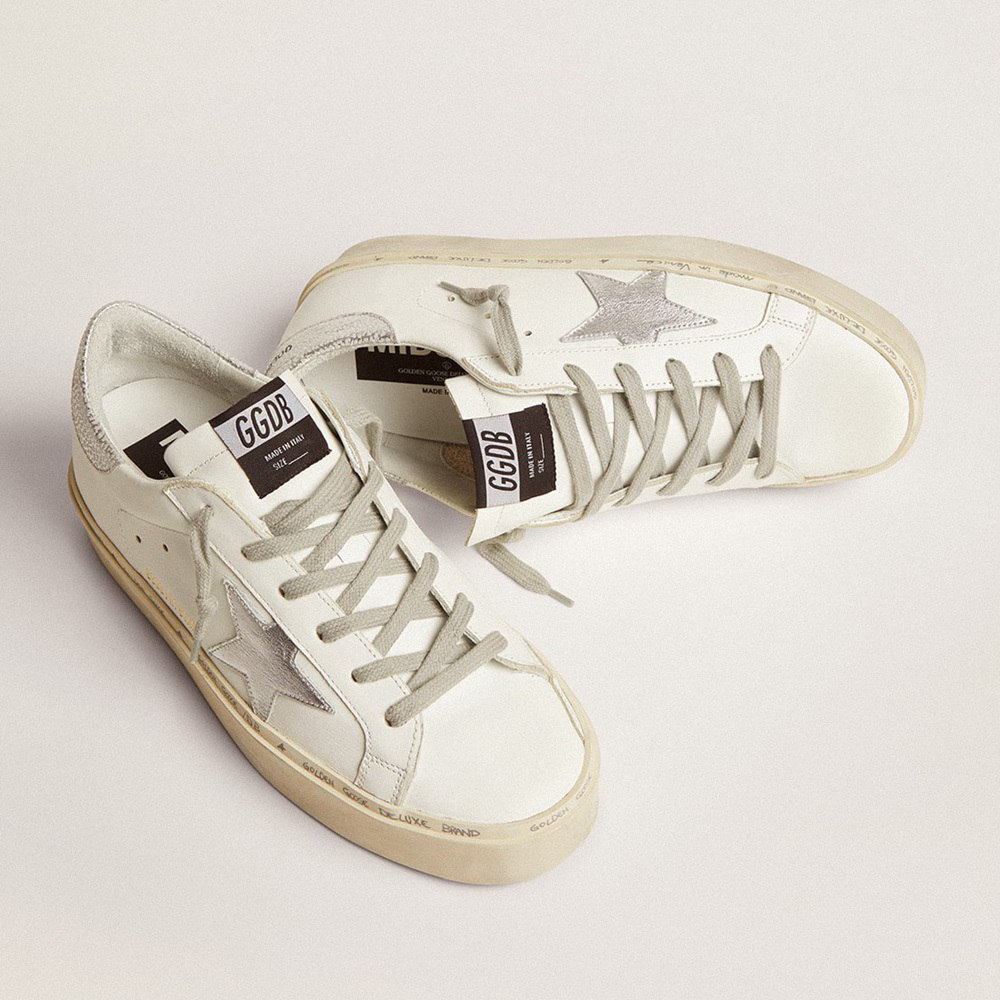 Golden Goose Hi Star Sneakers With Silver Heel Tab GWF00118.F000329.80185