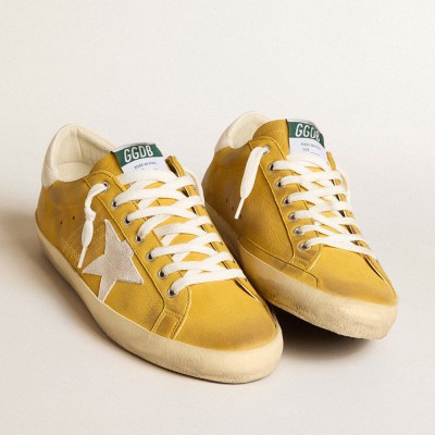 Golden Goose Honey Super-Star With White Suede Star And White Nappa Leather Heel Tab GMF00101.F005990.20338