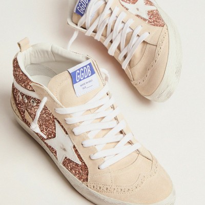 Golden Goose Mid Star With Gold Glitter GWF00122.F001495.30242