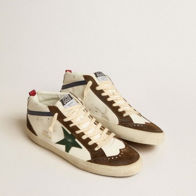 Golden Goose Mid Star With Green Leather Star And Blue Leather Flash GMF00122.F005264.82518