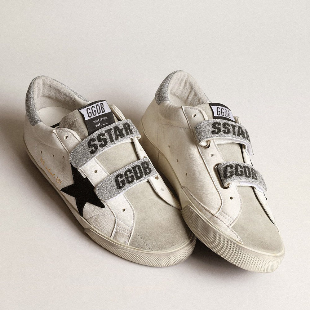 Golden Goose Old School With Suede Star And Swarovski Crystal Straps GWF00111.F003991.11358