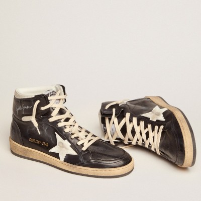 Golden Goose Sky-Star In Black Nappa With White Star GWF00230.F002944.80203