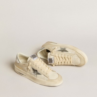 Golden Goose Stardan In Nappa With Silver Mirror-effect Star And Heel Tab GWF00128.F005240.11678