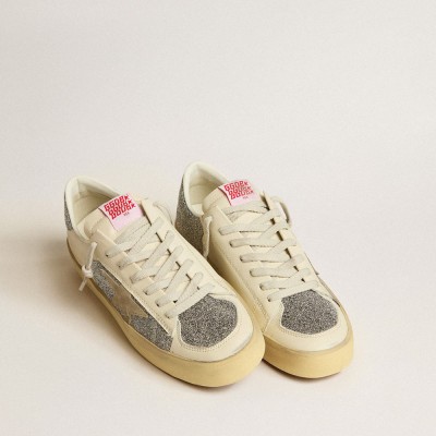 Golden Goose Stardan In Suede With Sand Star And Swarovski Crystal Inserts GMF00128.F005164.10449