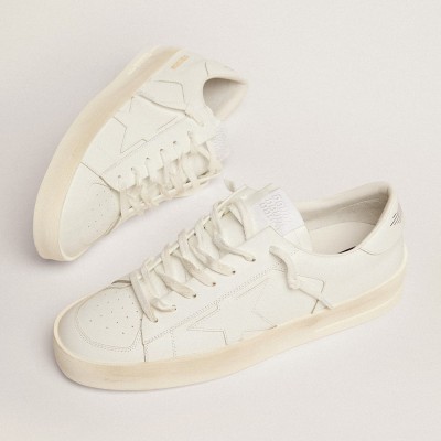 Golden Goose Stardan In White Leather GMF00128.F000566.10100