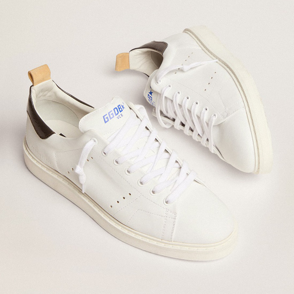 Golden Goose Starter In White Naplack With Painted Leather Heel Tab GMF00127.F002820.10973