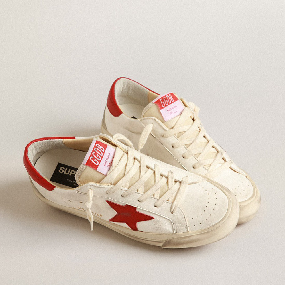 Golden Goose Super-Star LTD In Nappa With Red Star And Heel Tab GWF00450.F004084.11374