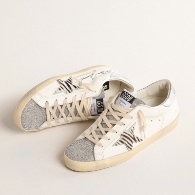 Golden Goose Super-Star LTD With Silver Swarovski Crystal Tongue GWF00101.F004661.82326