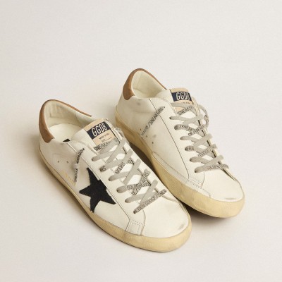 Golden Goose Super-Star With Blue Canvas Star And Tobacco Leather Heel Tab GMF00101.F005145.11657