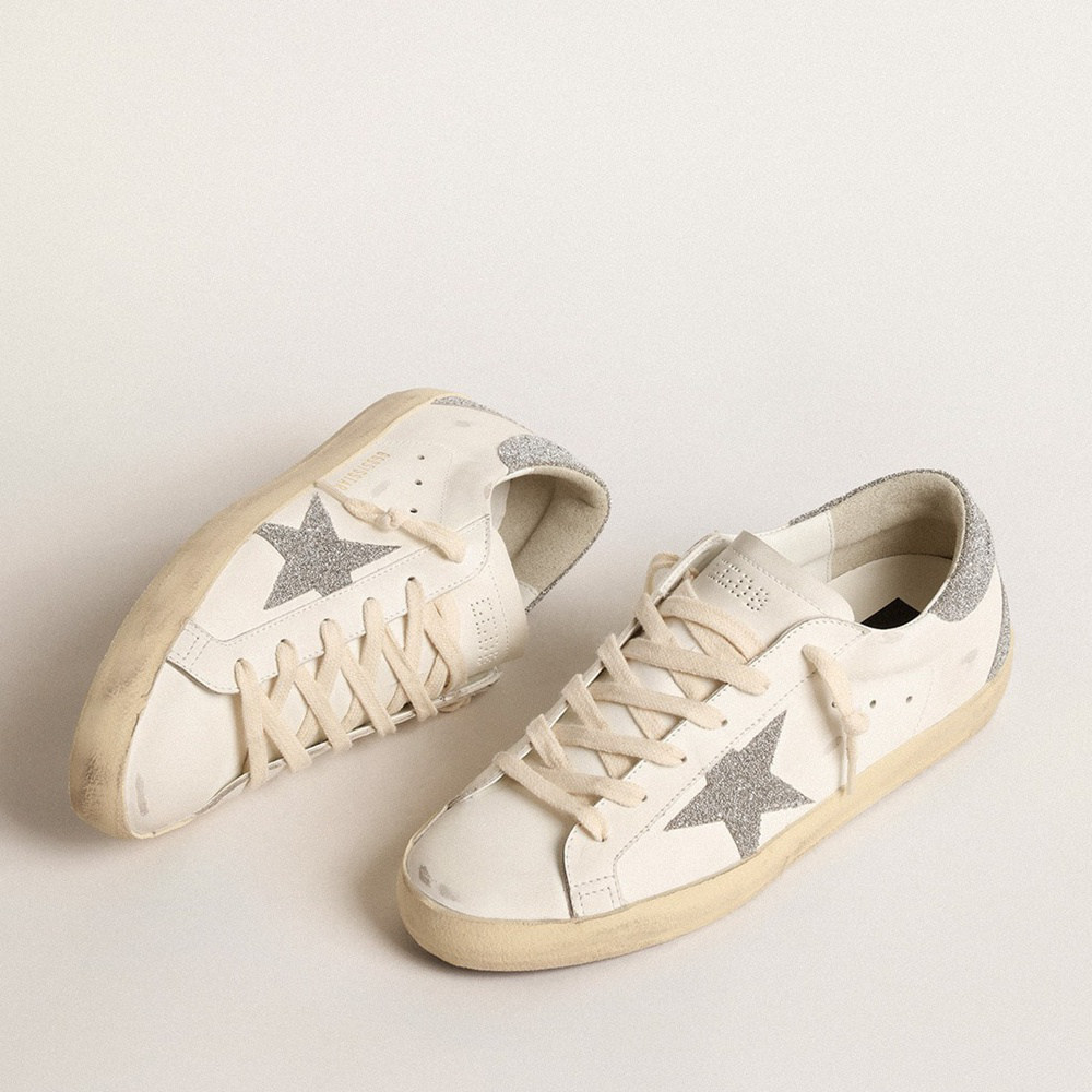 Golden Goose Super-Star With Silver Swarovski Crystal Star And Heel Tab GWF00102.F004688.80185